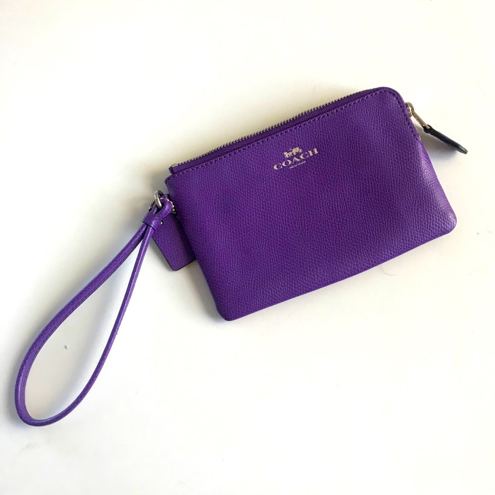 Purple Coach Wristlet
